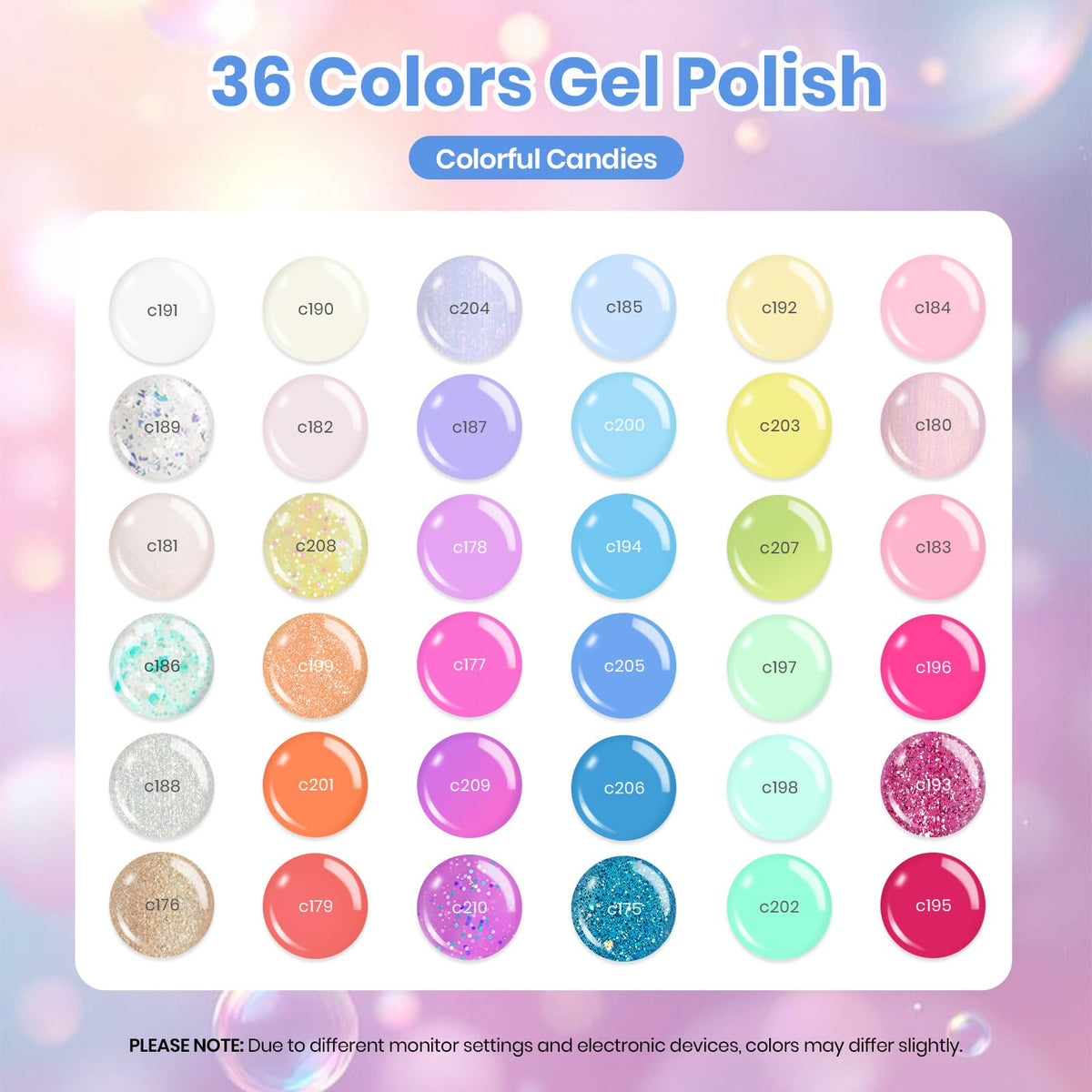 Beetles Fall Gel Nail Polish Set, 20 Colors Orange Yellow Brown