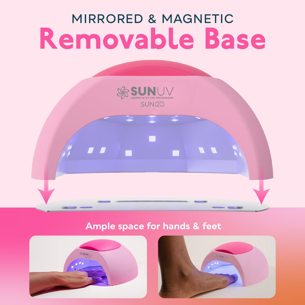 SUNUV UV Light for Gel Nail, Professional UV LED Nail Lamp SUN2C Rose