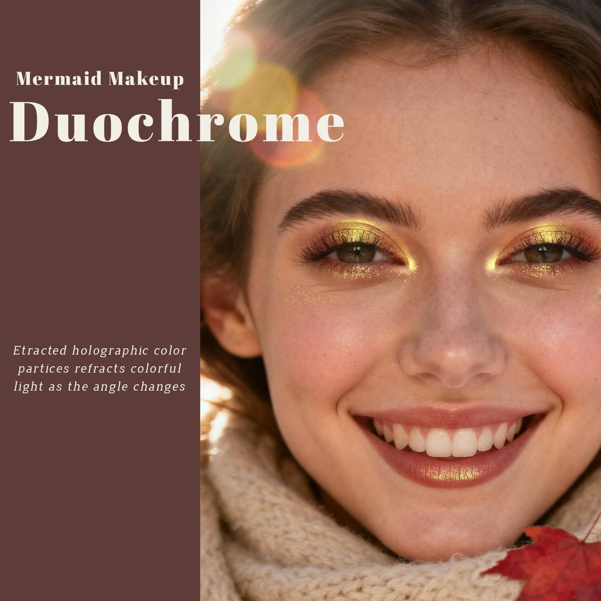 Noerrors Duochrome Plum Mauve Green Blue Glitter Eyeshadow Palette, Holographic Chameleon Rich Color Shimmer Metallic Eye Shadow, Color Shift Sparkle Iridescent Eye Brightener Fairy Makeup for Rave#02