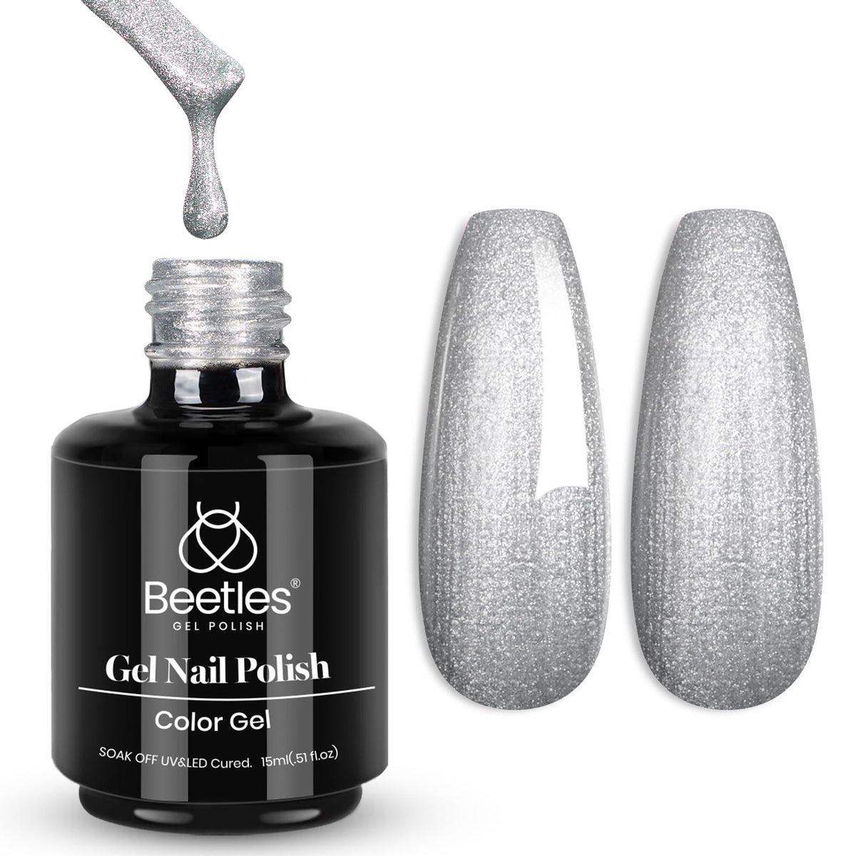 Beetles White Gel Nail Polish, 1pc 15ml White Gel Polish