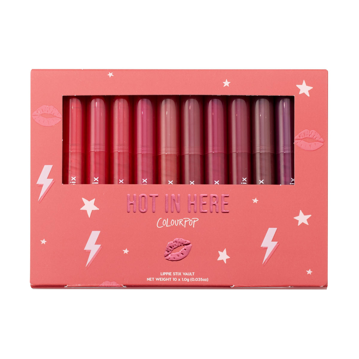ColourPop Lippie Stix Vault - Includes 10 Nude Lipstick Shades in Matte, Matte X, Crème and Blur Finishes - Infused with a Nourishing, Non-Drying Formula - In The Nude (3.05 oz)