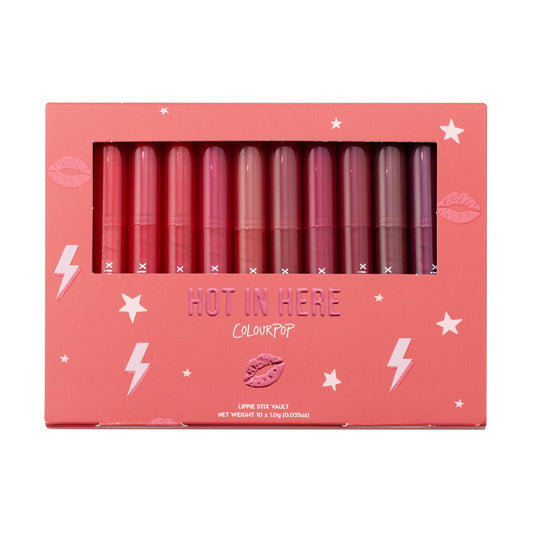 ColourPop Lippie Stix Vault - Includes 10 Nude Lipstick Shades in Matte, Matte X, Crème and Blur Finishes - Infused with a Nourishing, Non-Drying Formula - In The Nude (3.05 oz)