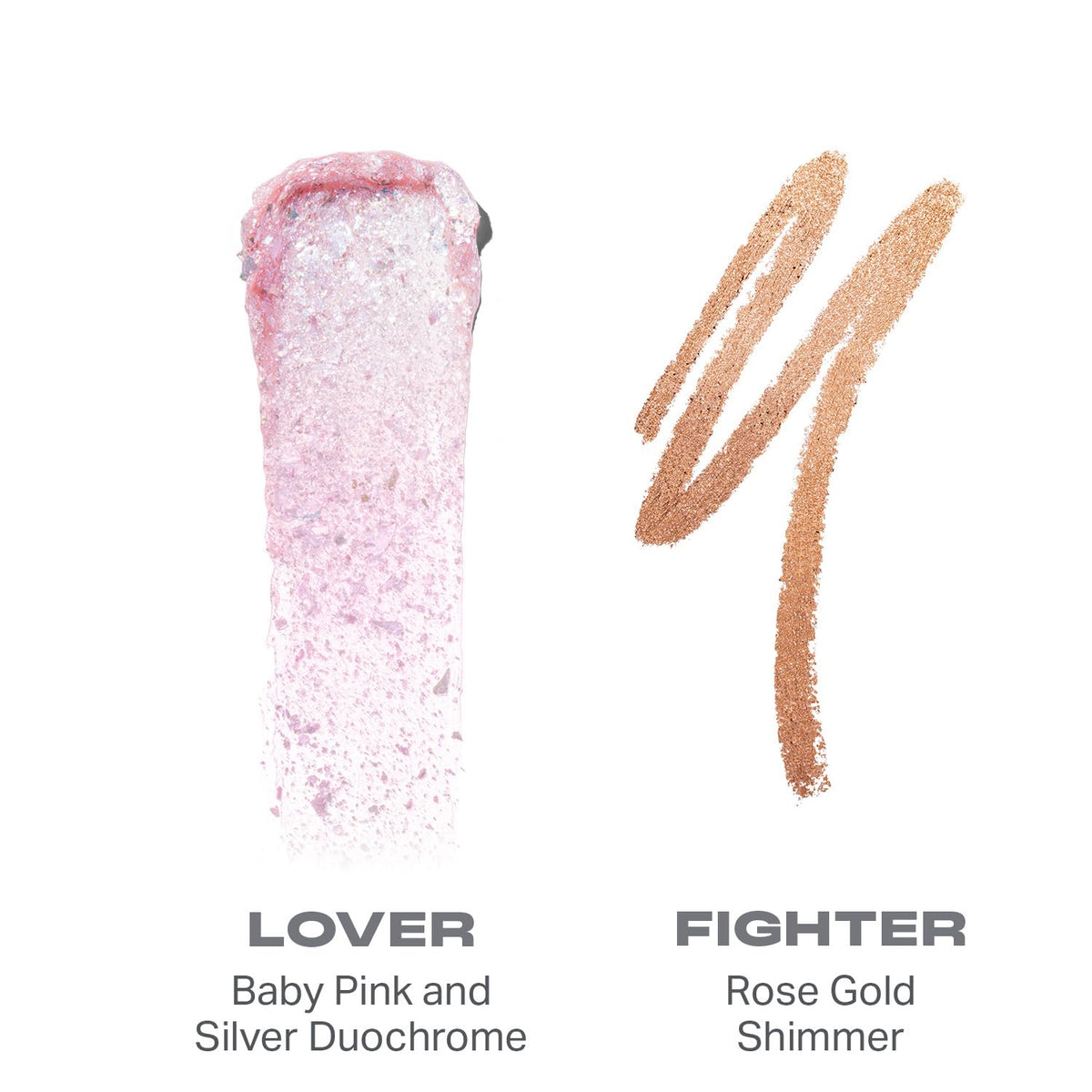 Morphe Mixed Signals Dual-Ended Eyeshadow Stick - Cream Eyeshadow Pigment & Chrome Liquid Flakes for Bold, Layered Eye Makeup Looks - Committed/Conflicted (0.028 oz)