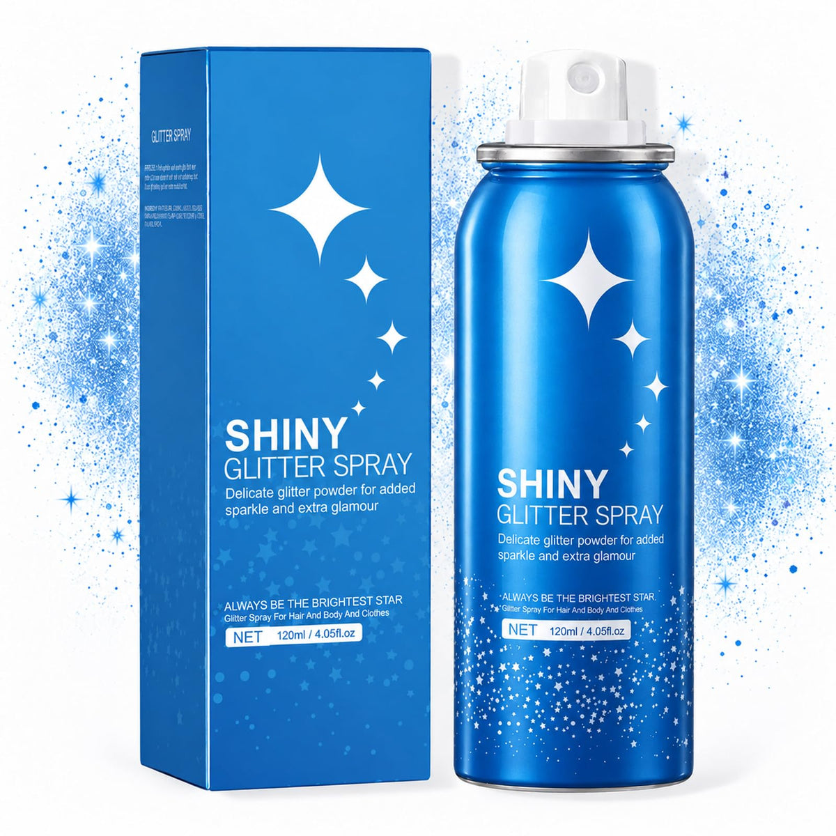 HANYWIL Body Glitter, Glitter Spray for Hair and Body, Spray, Hairspray Clothes, Long-Lasting Shimmer Suitable Stage, Festival Rave Makeup Prom 2.11 Fl Oz