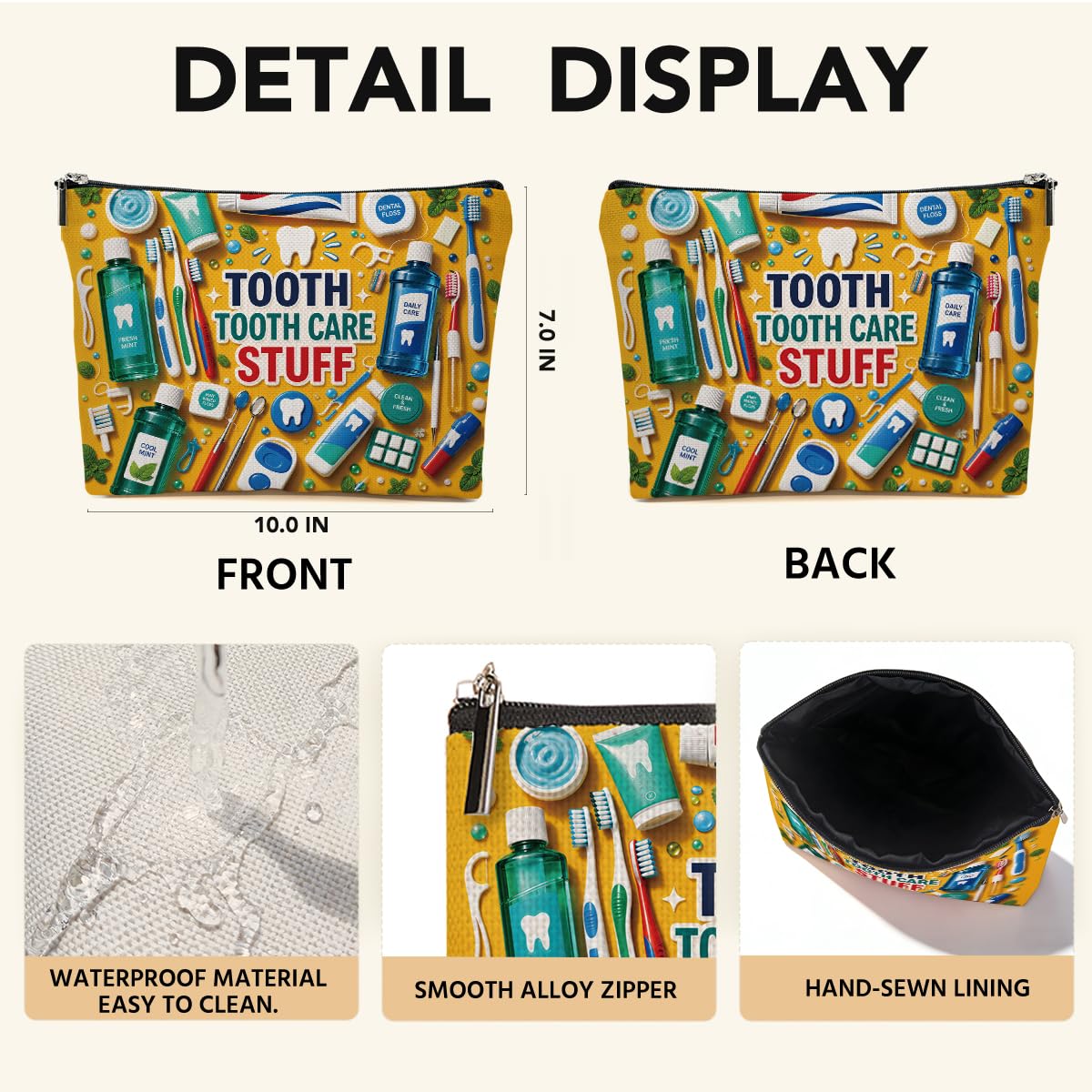Funny Poisons Makeup Bag, Witchy Gifts Cosmetic Bag Travel Toiletry Bags