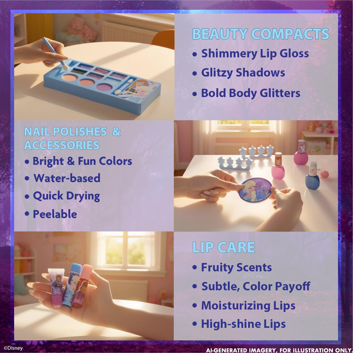 Hello Kitty Train Case Beauty Set with Washable Makeup, Ages 3+