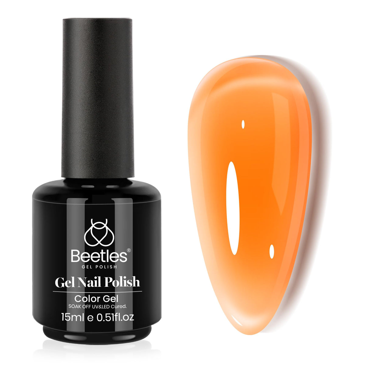 Beetles White Gel Nail Polish, 1pc 15ml White Gel Polish