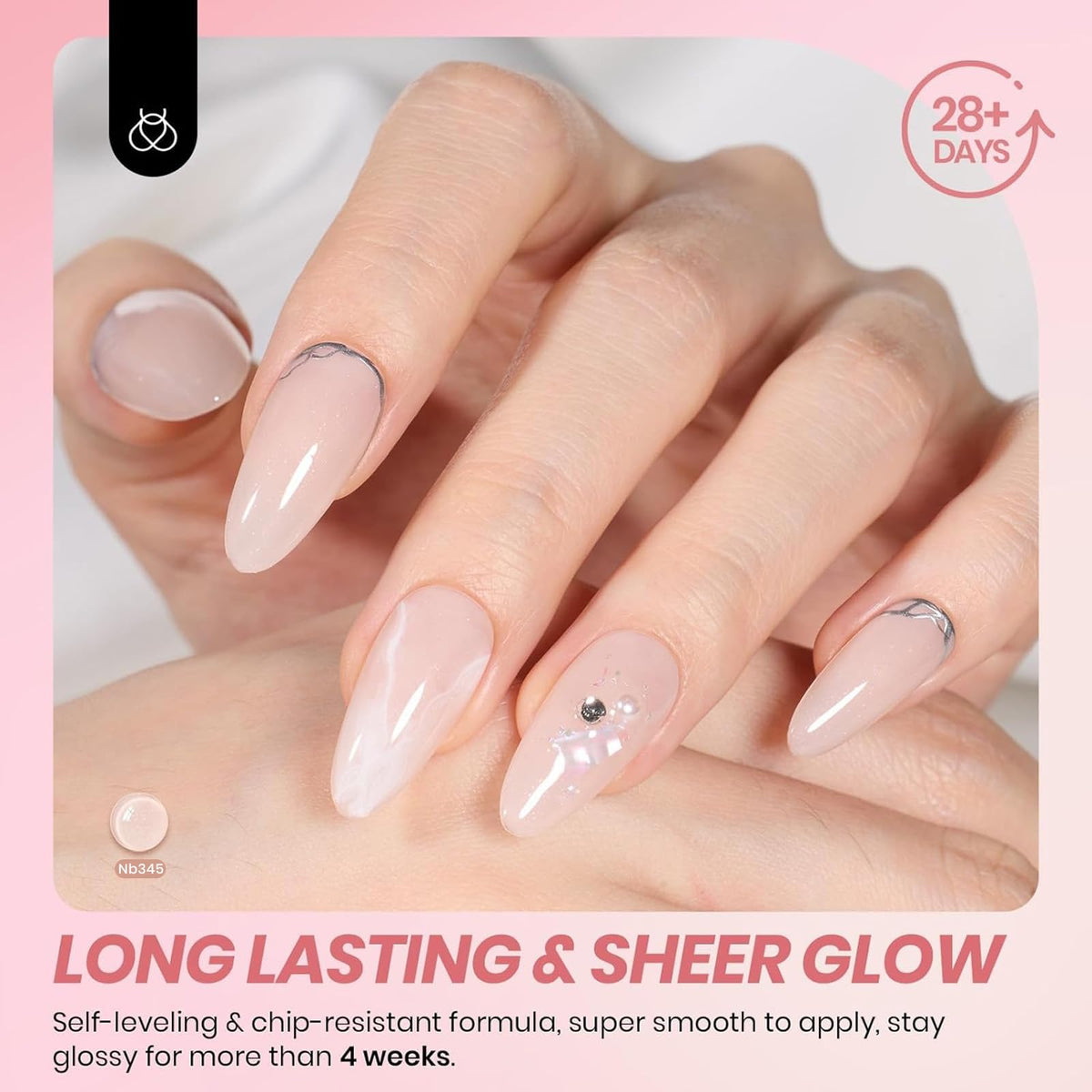 beetles Gel Polish Whispers of Love Jelly Gel Nail Polish Set, 6 Colors