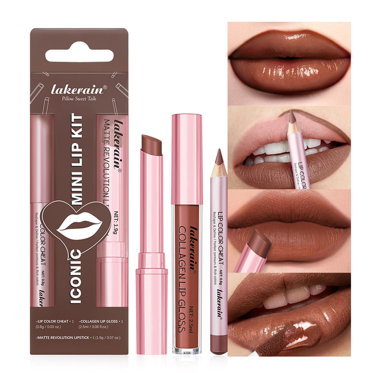 12Pcs Matte Liquid Lipstick and Lip Liner Set, Lip Makeup Combo (Set A)