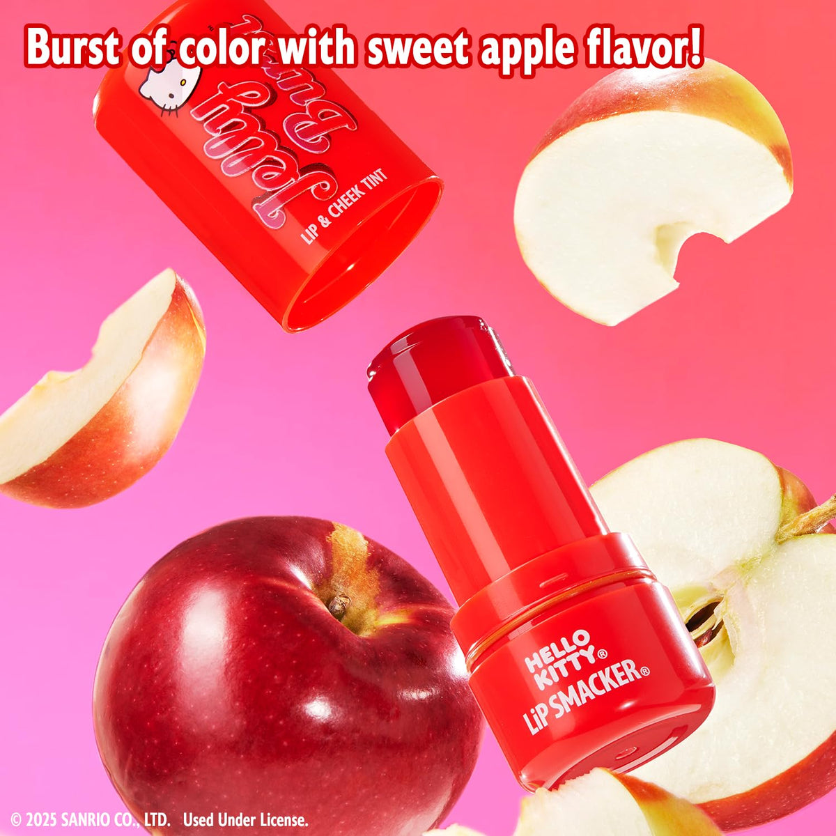 Lip Smacker Hello Kitty So Jelly Lip & Cheek Tint, Moisturizing Sheer & Buildable Color, Fun Bouncy Jelly Texture, Sweet Cherry Flavor - Cherry