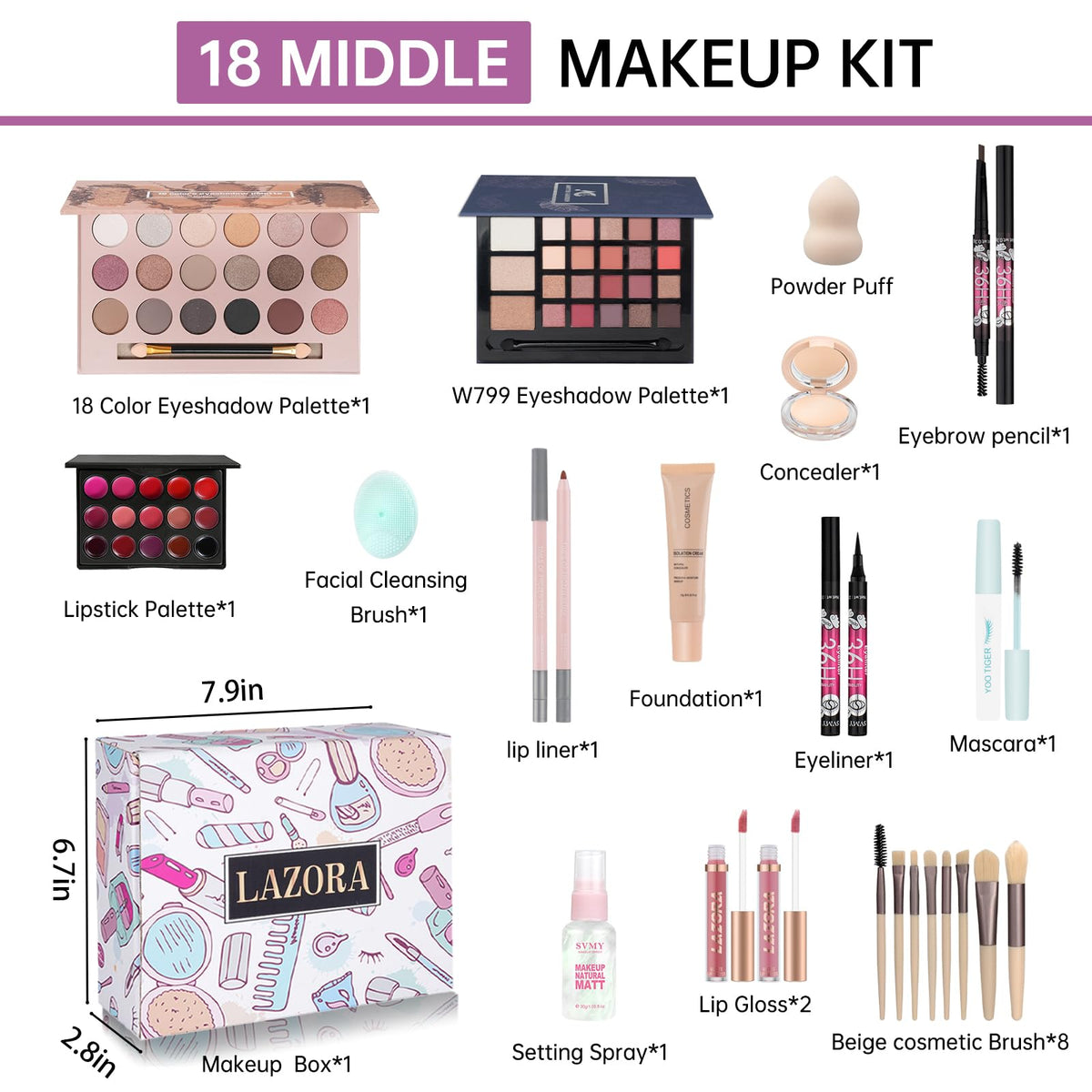 Makeup Sets for Teens Makeup Kits for Teen Girls Travel Make up Kit Set for Girls Beginners Make up Set Gift Sets for Girl Teenagers
