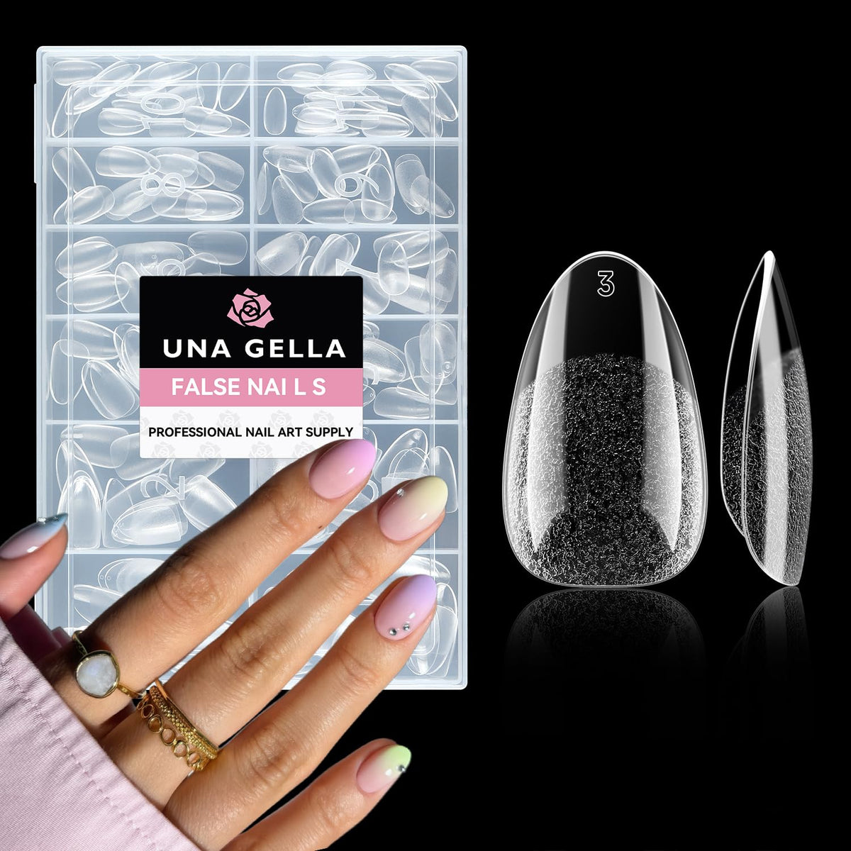 UNA GELLA Solid Nail Glue Super Strong for Press On Nails & Nail Tips 15g