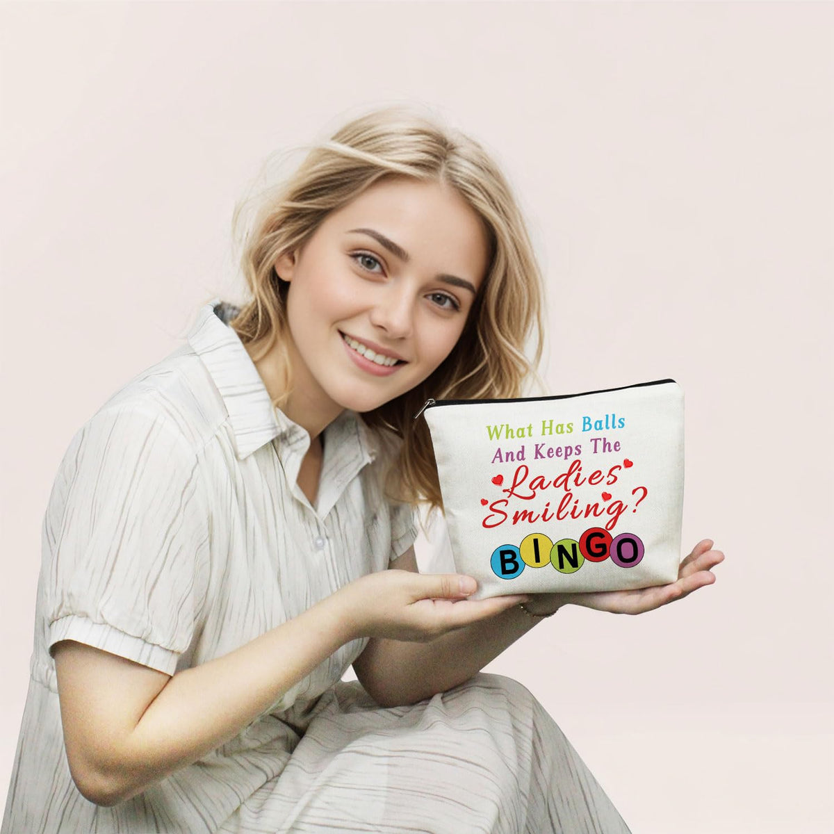Funny Quote Print Small Cosmetic Bag -1