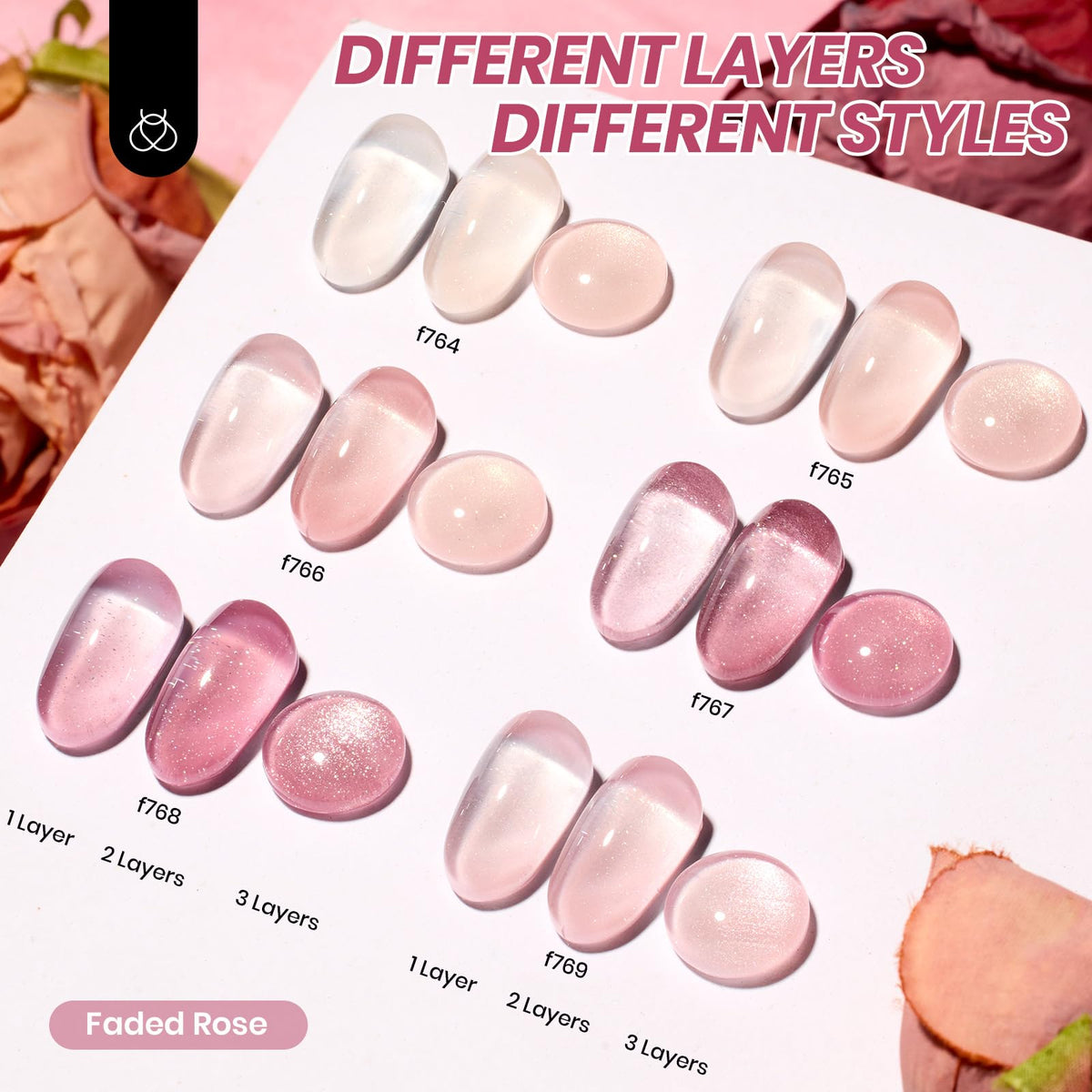 beetles Gel Polish Whispers of Love Jelly Gel Nail Polish Set, 6 Colors