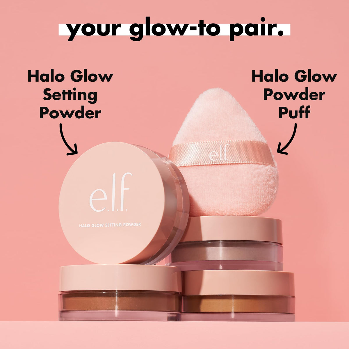 e.l.f. Halo Glow Soft Focus Setting Powder, Silky & Creates Soft Glow Without Shine, Smooths Pores & Lines, Vegan & Cruelty-Free, Light