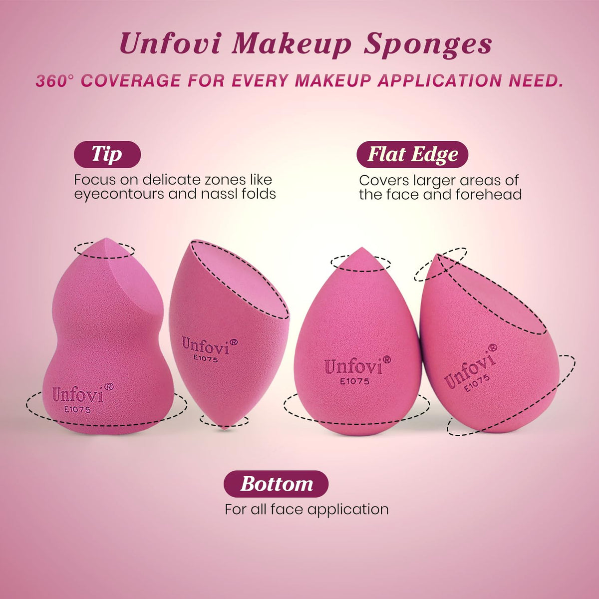 7-Pack Makeup Sponges Set, Cosmetic Sponge for Foundation & Concealer, Latex-Free Reusable Beauty Face Blender, Soft Makeup Blenders for Liquid, Cream, Powder Wet/Dry Application (Multi)