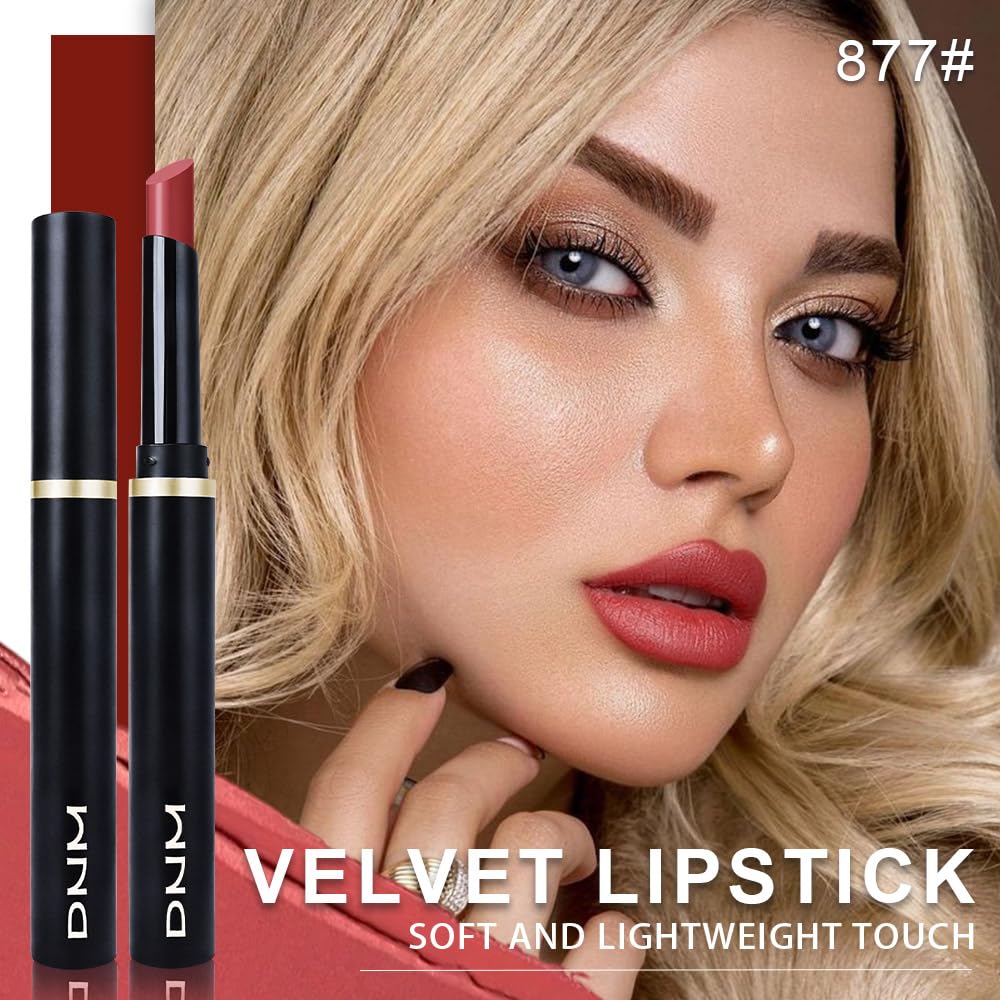 evpct Rich Rose Velvet Matte Lipstick Long Lasting Waterproof for Women