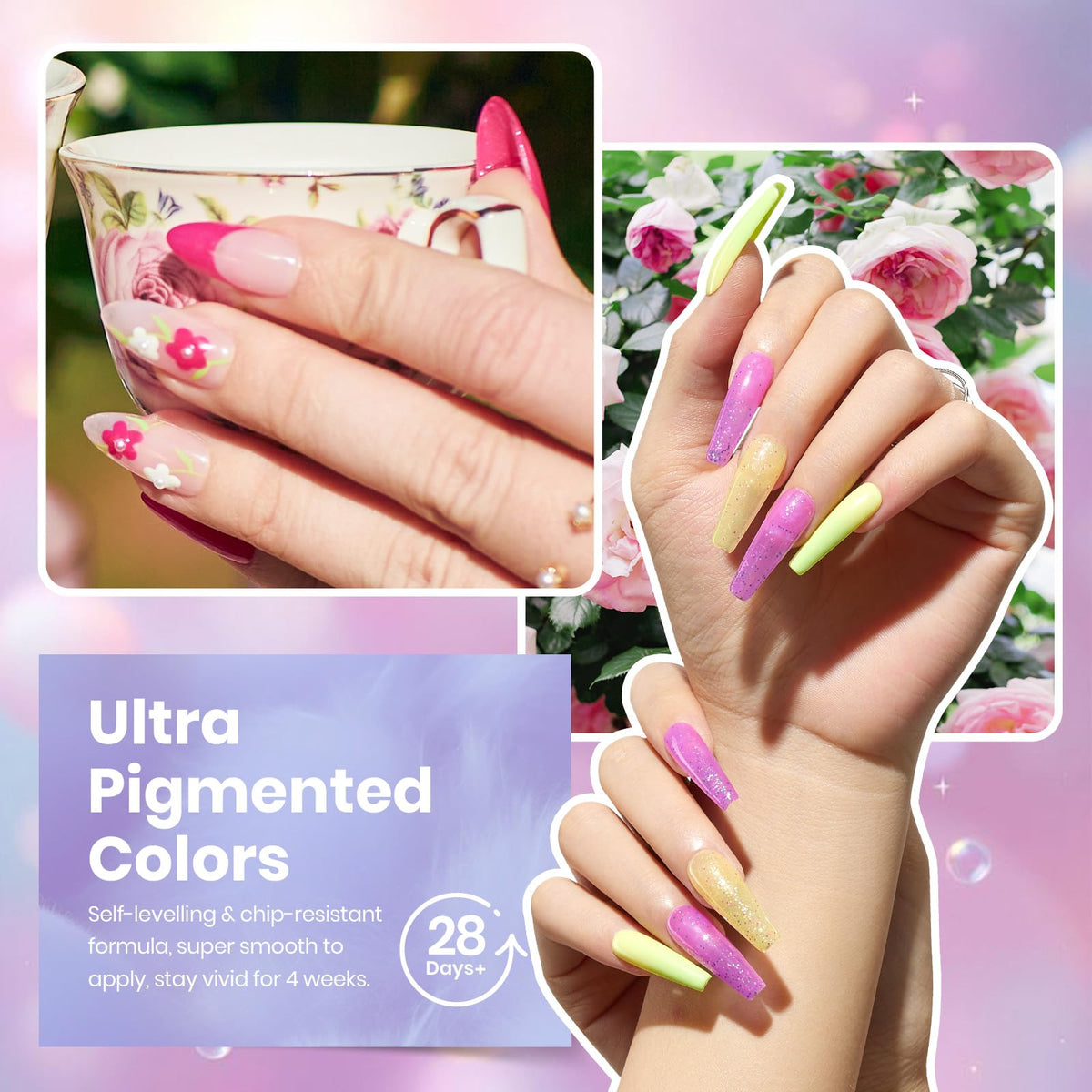 Beetles Fall Gel Nail Polish Set, 20 Colors Orange Yellow Brown