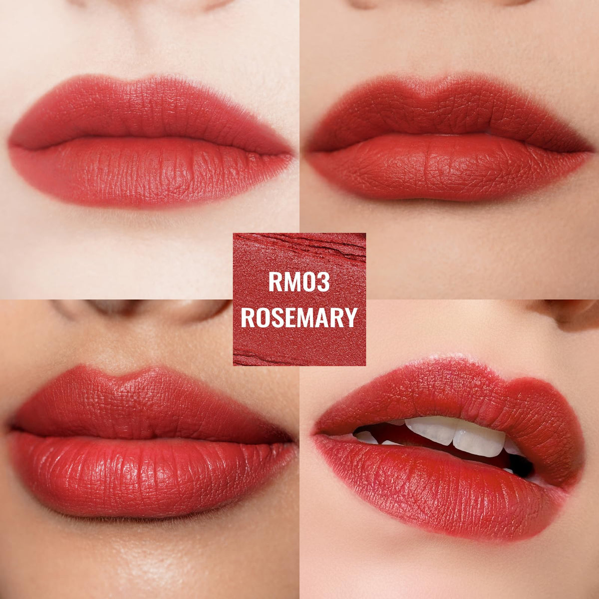 Oulac Red Matte Lipsticks for Women, Silky Velvet Matte Lipstick, Terracotta High Impact Lip Color, Soft Smooth Texture, Not Dry Lightweight Formula Infused with Vitamin E, RM06