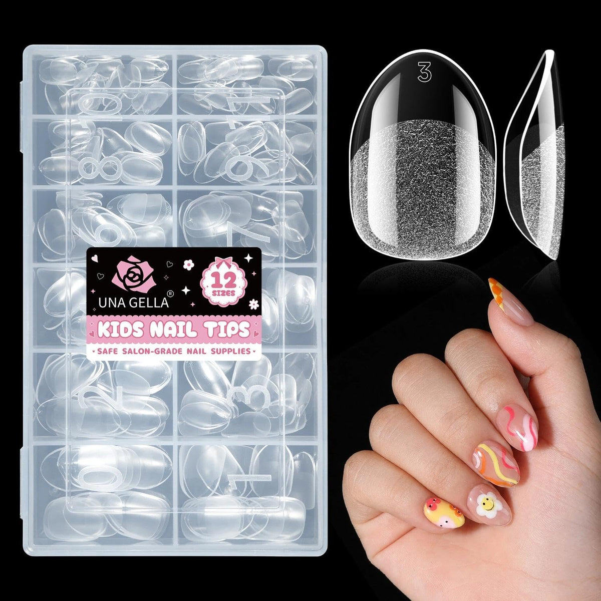 UNA GELLA Solid Nail Glue Super Strong for Press On Nails & Nail Tips 15g