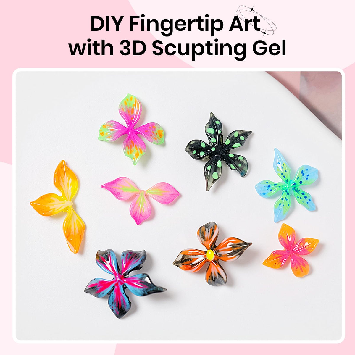 3D Gel for Nail Art, Clear 3d Sculpting Gel for Nail Art