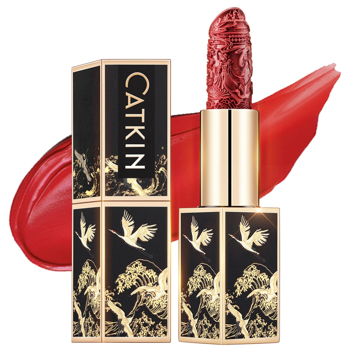 Catkin Semi-Matte Lipstick Hydrating High Impact Color Infused with Vitamin E and Avocado Oil Smooth Soft Texture Long Lasting Matte Finish 129