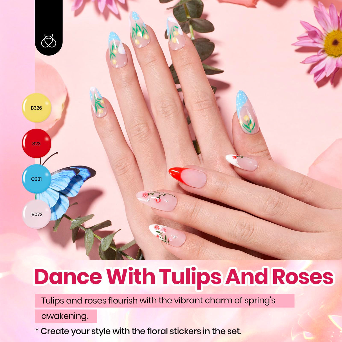 Beetles Gel Nail Polish Set, 63 PCS 55 Colors Gel Polish Kit with Base Coat