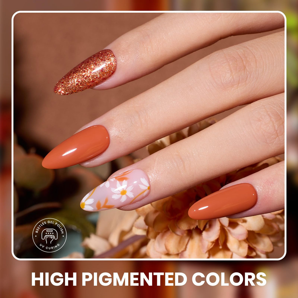 Beetles Fall Gel Nail Polish Set, 20 Colors Orange Yellow Brown