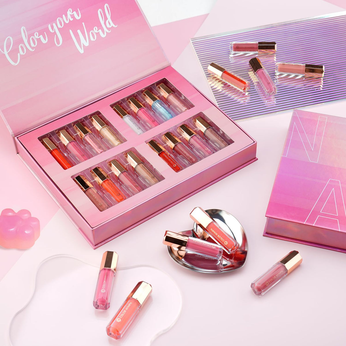 Color Nymph Makeup Kit for Teens Girls Beginners Travel Make up Set Green