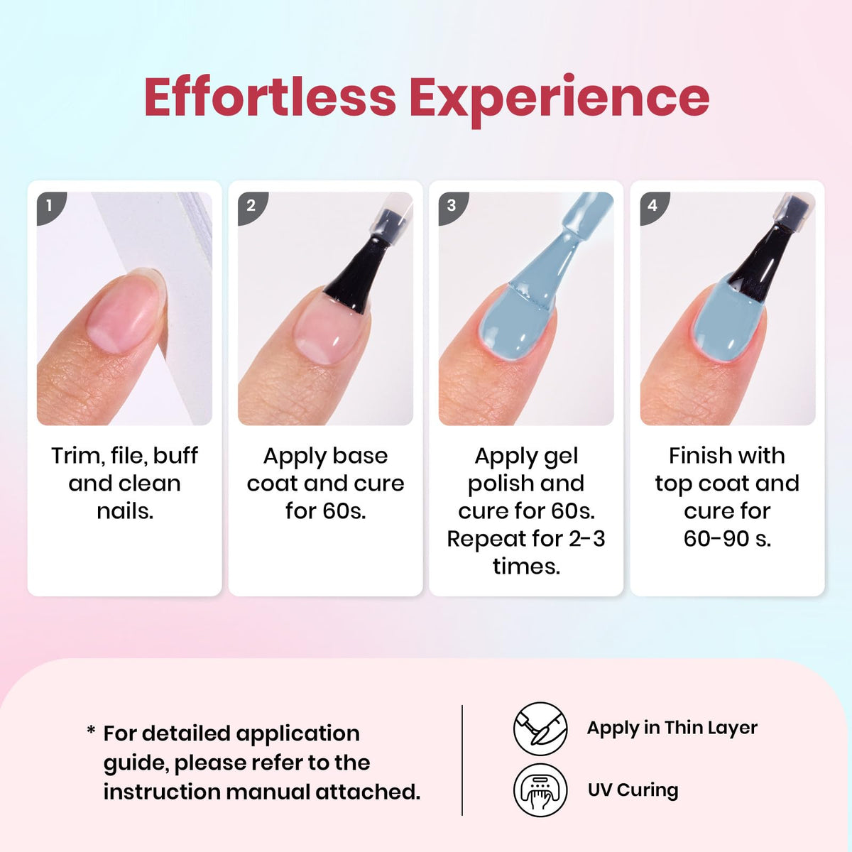 beetles Gel Polish Whispers of Love Jelly Gel Nail Polish Set, 6 Colors