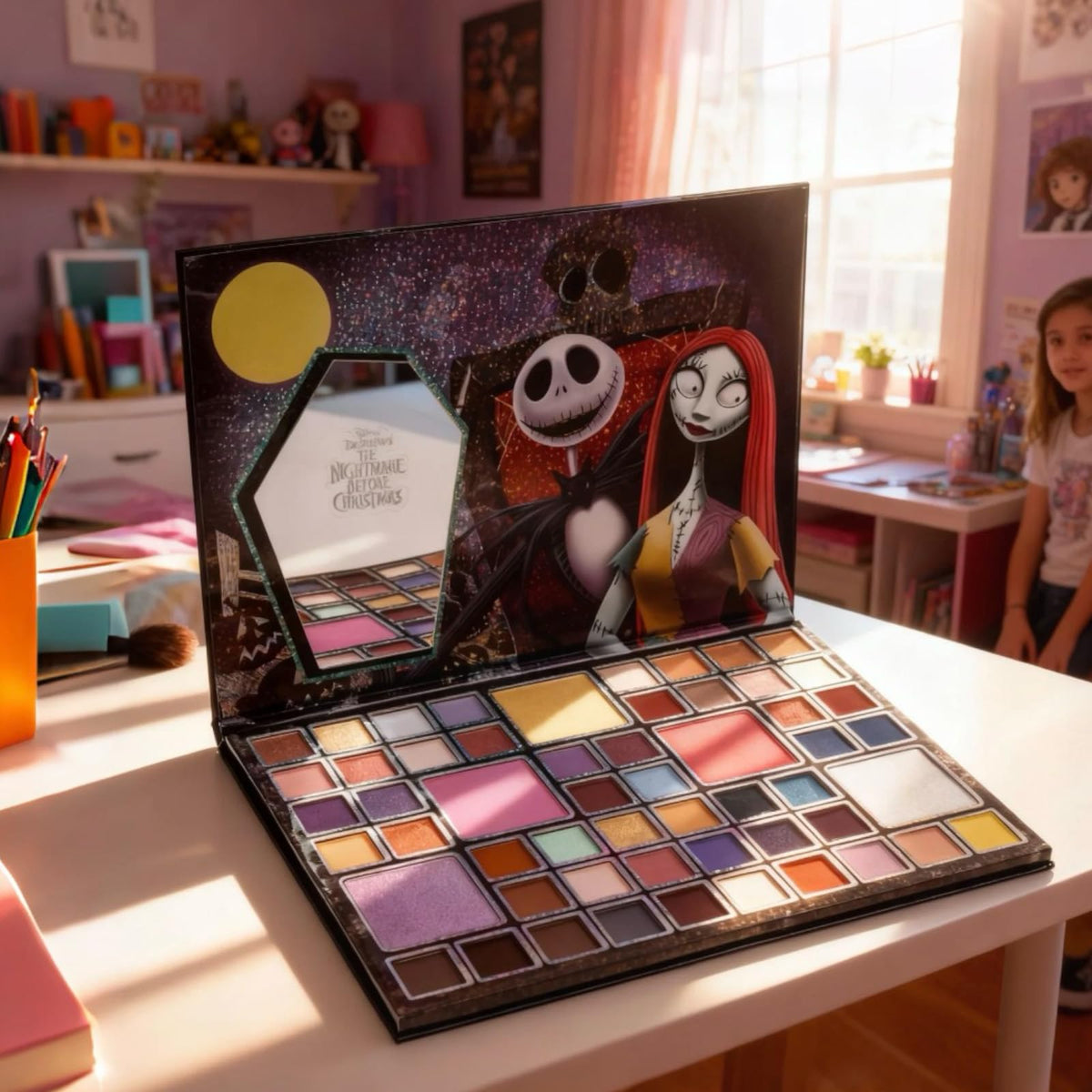 Alice in Wonderland 55-Well Face Palette, Eyeshadow, Ages 13+