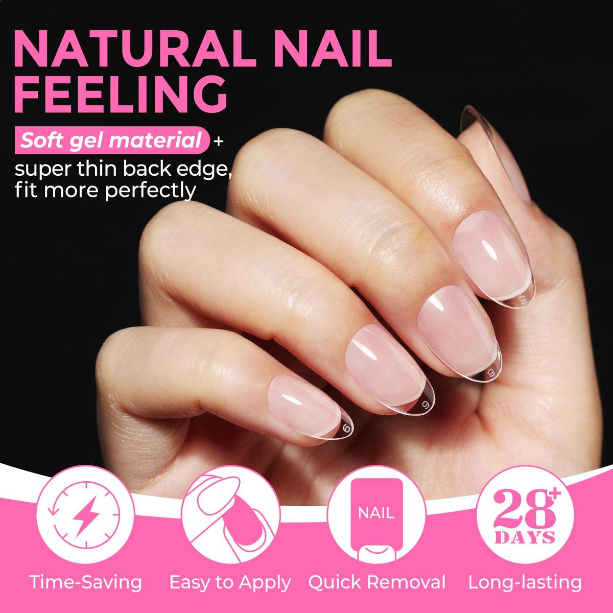 UNA GELLA Solid Nail Glue Super Strong for Press On Nails & Nail Tips 15g