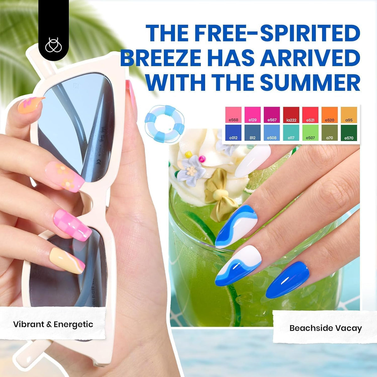 Beetles Cat Eye Gel Nail Polish Set, 36 Colors Magnetic Fall Gel Polish Kit