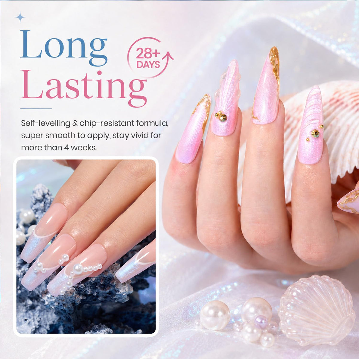 beetles Gel Polish Whispers of Love Jelly Gel Nail Polish Set, 6 Colors