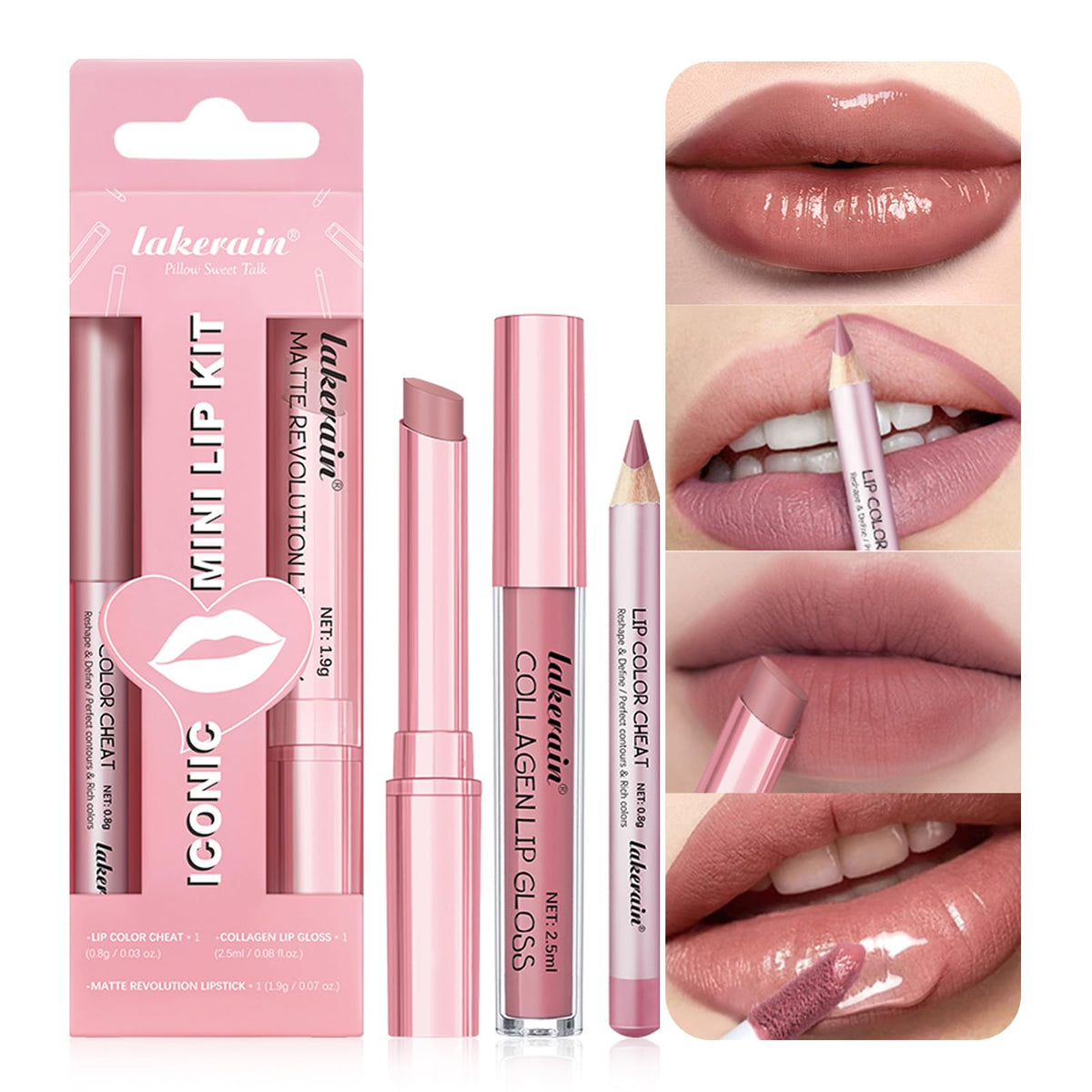 12Pcs Matte Liquid Lipstick and Lip Liner Set, Lip Makeup Combo (Set A)