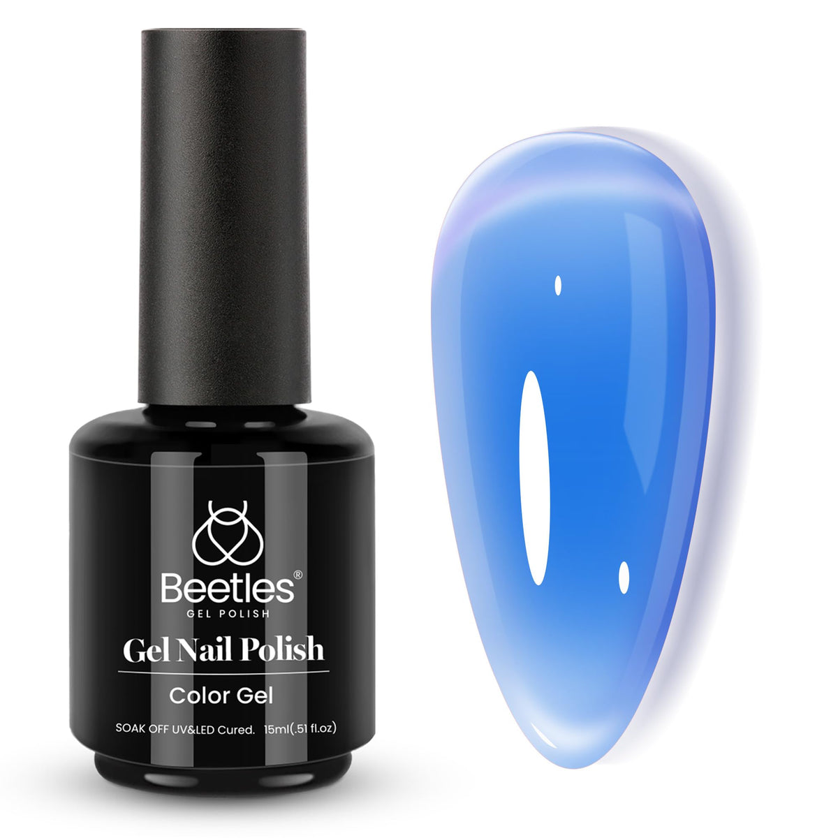 Beetles White Gel Nail Polish, 1pc 15ml White Gel Polish