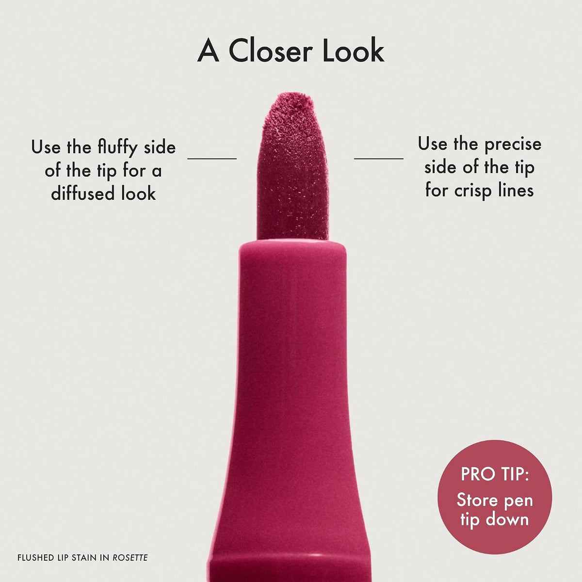 Summer Fridays Flushed Lip Stain Liner, 12hr Wear & Transfer-Proof, Rosette