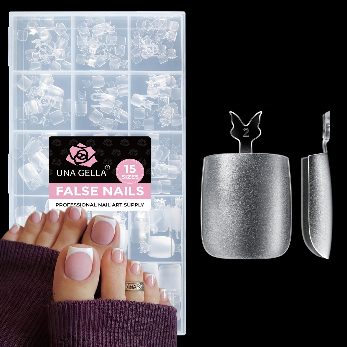 UNA GELLA Solid Nail Glue Super Strong for Press On Nails & Nail Tips 15g