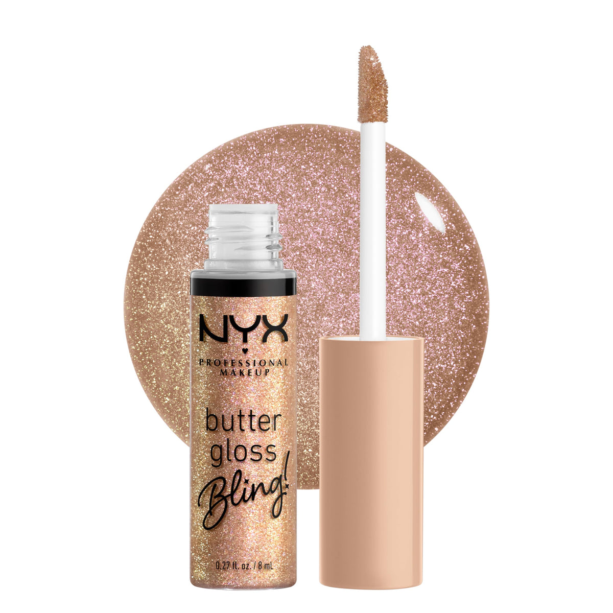 NYX PROFESSIONAL MAKEUP Butter Gloss, Non-Sticky Lip Gloss - Rocky Road (Wine)