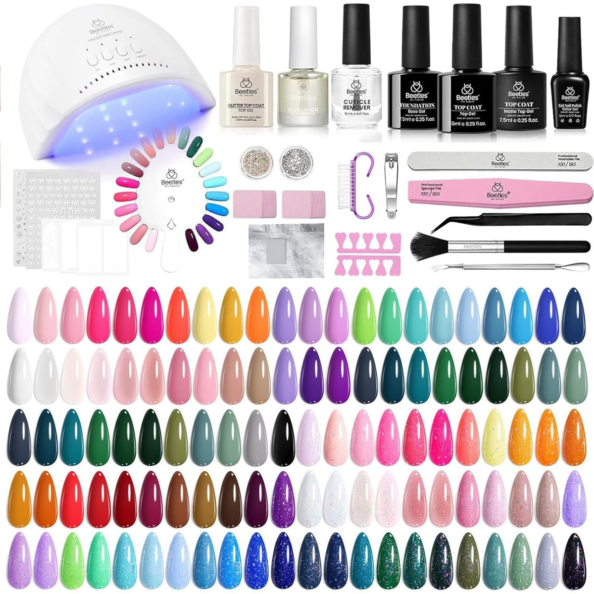Beetles Fall Gel Polish Set, Fingertip Palette Collection, 32 Colors