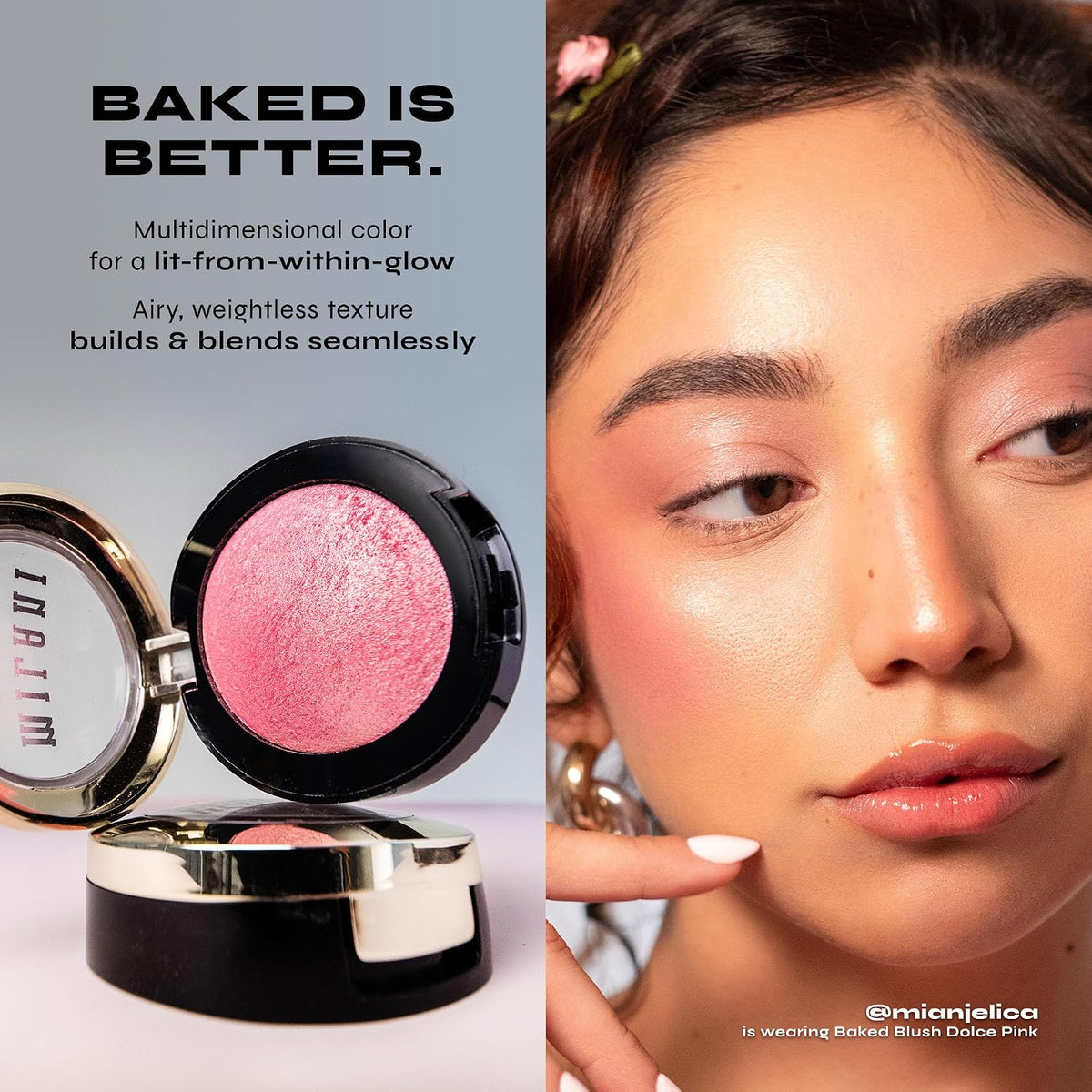 Milani Baked Blush, Makeup Powder Blush for Cheeks - Luminoso