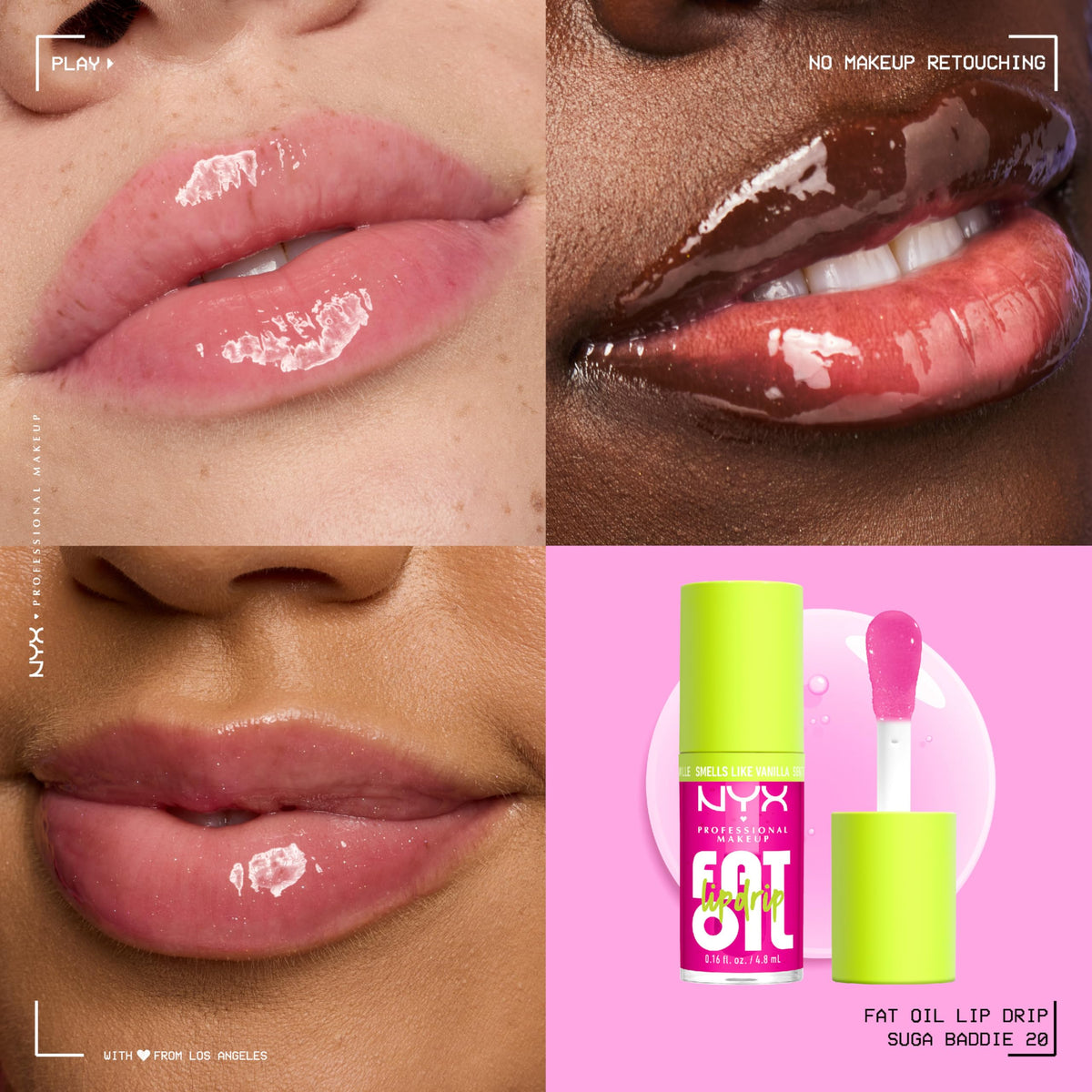 NYX PROFESSIONAL MAKEUP Fat Oil Lip Drip, Moisturizing Lip Oil Gloss, Vegan Tinted Formula, Up to 12 HR Hydration - Missed Call (Sheer Pink)