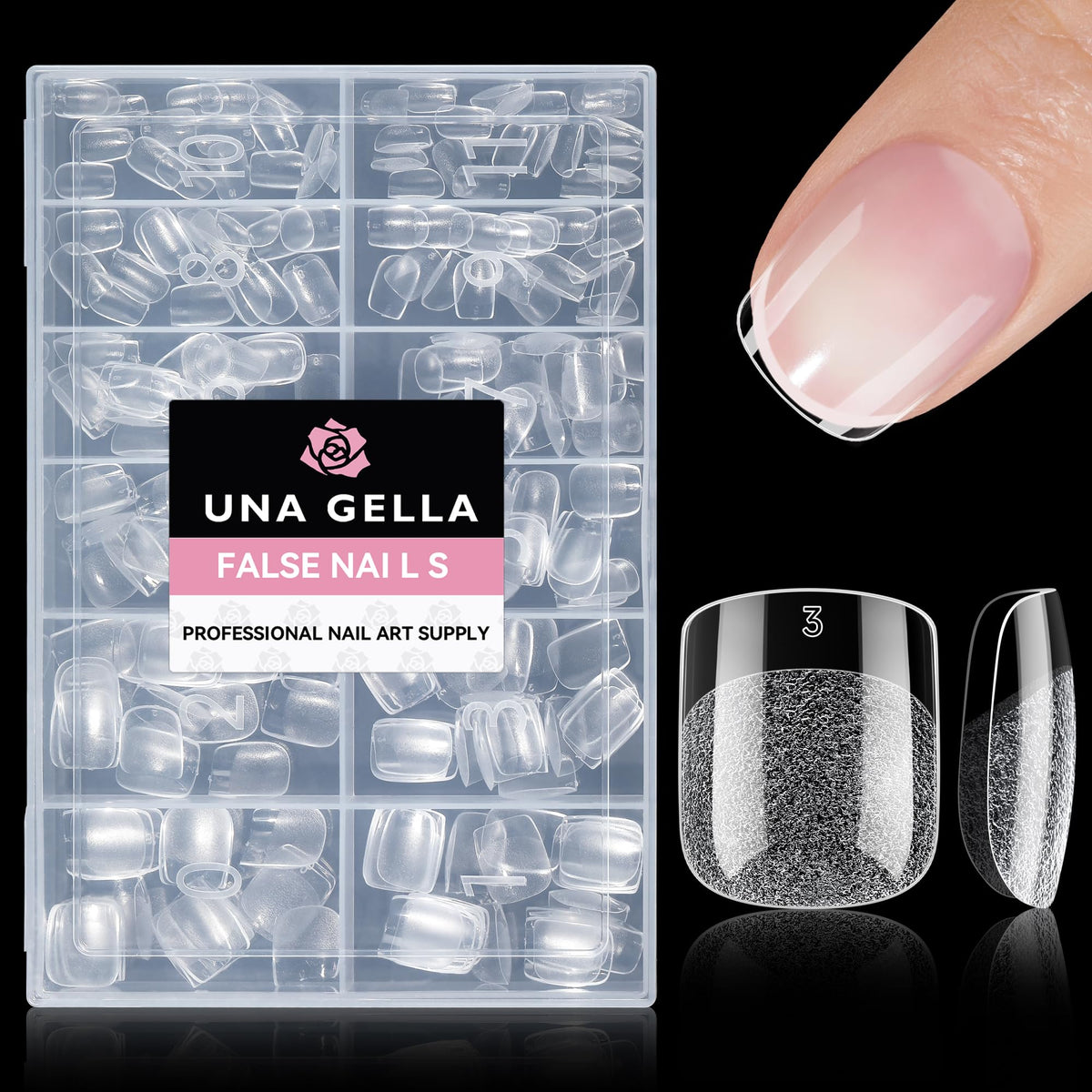 UNA GELLA Solid Nail Glue Super Strong for Press On Nails & Nail Tips 15g