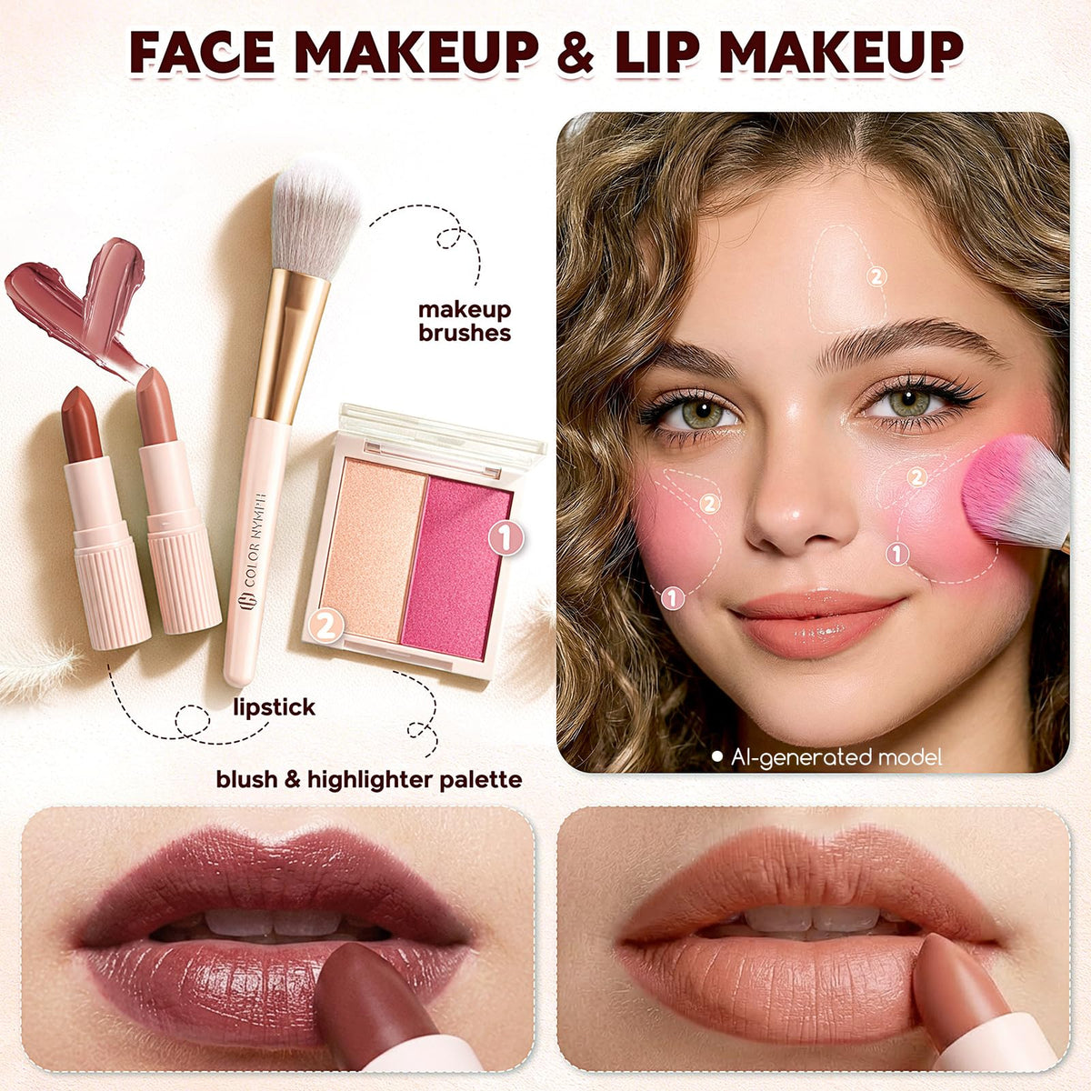 Color Nymph All in One Makeup Kit, Girls Makeup Sets for Teens