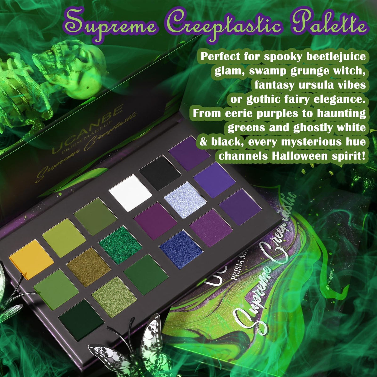 Matte Eyeshadow Palette Pro 18 Colors Pigmented Shimmer Glitter Eye Shadow Palette, Long Lasting Waterproof Dark Smokey Powder Cosmetics Pallet Halloween Valentine Gift Makeup Kit (01# Seductress)