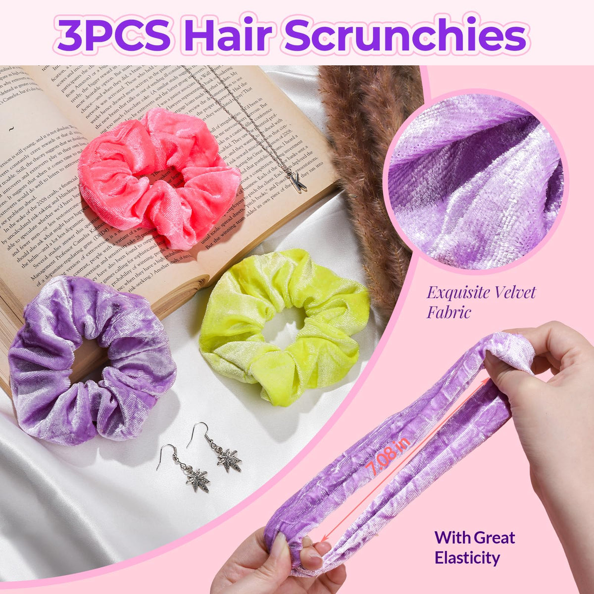 LEOBRO Spa Headband, 6pcs Makeup Headbands and Hair Scrunchies, Bow Skin Care Headband for Washing Face for Teen Girls Women, Easter Basket Valentines Christmas Gift for Girls, Black & White & Gray