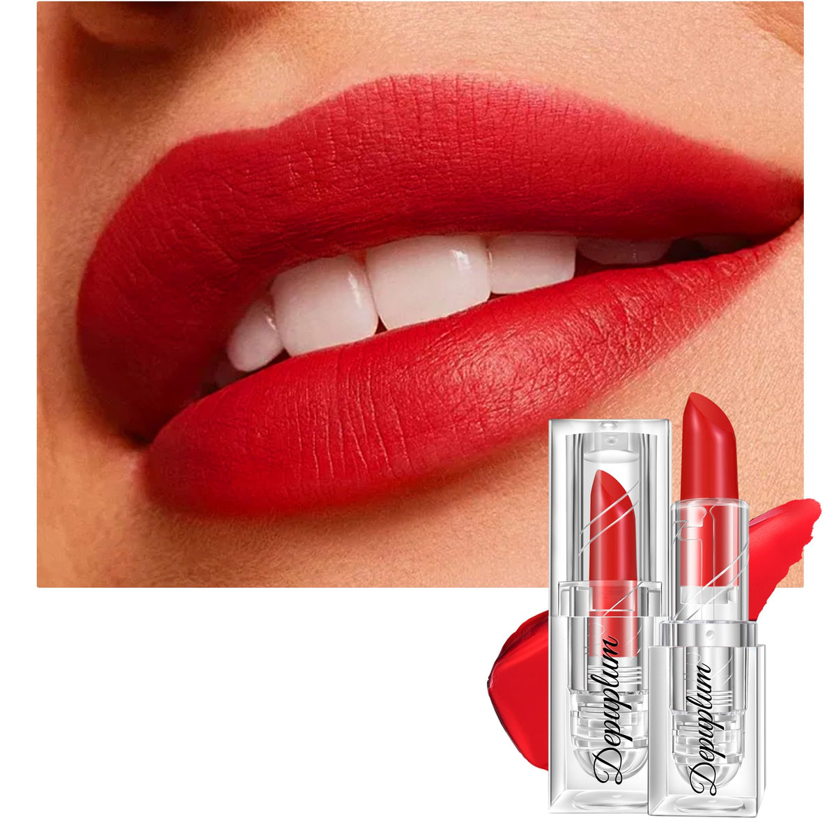 Depuplum Black Lipstick Glitter Red Lipstick Ombre Lips Dual Tone