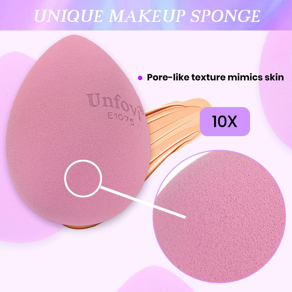 7-Pack Makeup Sponges Set, Cosmetic Sponge for Foundation & Concealer, Latex-Free Reusable Beauty Face Blender, Soft Makeup Blenders for Liquid, Cream, Powder Wet/Dry Application (Multi)