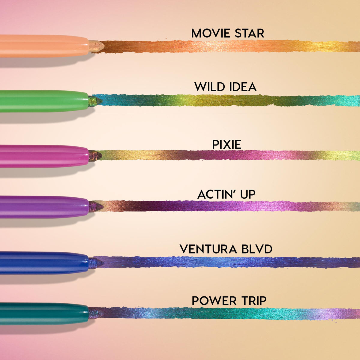 ColourPop Crème Gel Waterproof Chrome Eyeliner - 18HR Wear, Ultra-Pigmented Eyeliner Pencil with Matte & Metallic Finishes - Smudge-Proof, Vegan & Cruelty-Free - Power Trip (0.01 oz)