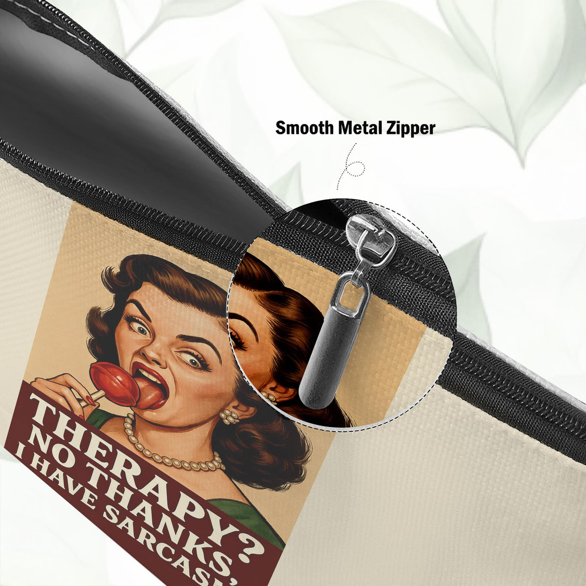 Retro Pinup Makeup Bag for Women, Vintage Pop Art Cosmetic Pouch, Sassy Funny Gifts for Girls, Bold Sarcastic Toiletry Bag, Unique Present